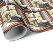 Retro Manuelle Schreibmaschine mit Daisis Geschenkpapier (Rolleneckpunkt)