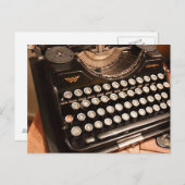 Retro Manuelle Schreibmaschine Postkarte (Vorne/Hinten)
