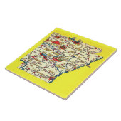 Retro Map of  Arkansas Ceramic Tile Fliese (Seite)