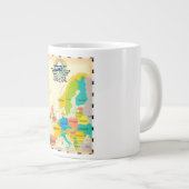 Retro Map of Europe. Jumbo-Tasse (Vorderseite Rechts)