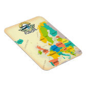 Retro Map of Europe. Magnet (Rechte Seite)
