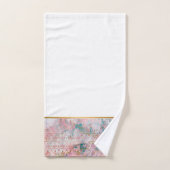 RETRO MARBLE BLUME PINK AQUA BADEZIMMER TOWEL SET (Handtuch)