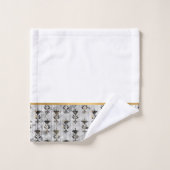 RETRO MARBLE GRAMM SCHWARZE MONOCHROME BADEZIMMER BADHANDTUCH SET (Waschlappen)