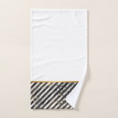 RETRO MARBLE STRIPE WHITE BADEZIMMER TOWEL SET (Handtuch)