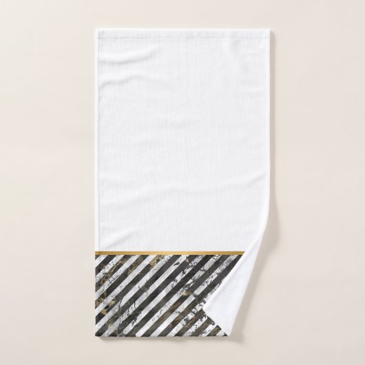 RETRO MARBLE STRIPE WHITE BADEZIMMER TOWEL SET (Handtuch)