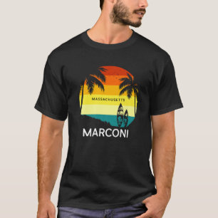 Retro Marconi Beach Vintag Surf Palm 70er Venedig T-Shirt