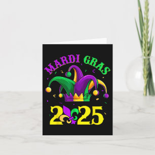 Retro Mardi Gras 2025 Louisiana Parade Kostüm Wom Karte