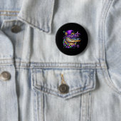 Retro Mardi Gras Alligator Mardigator Krokodil Fu Button (Beispiel)