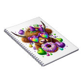 Retro Mardi Gras , Hochland-Kuh Notizblock (Rechte Seite)