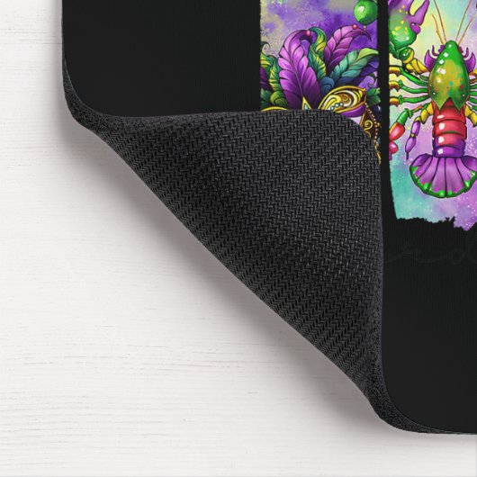 Retro Mardi Gras Lilie King Cake Louisiana Mousepad (Ecke)