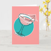 Retro-Margarita-Design Karte (Gelbe Blume)