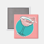 Retro-Margarita-Design Magnet (Vorderseite/Rückseite)
