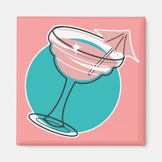 Retro-Margarita-Design Magnet (Vorne)