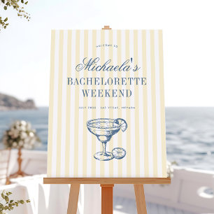 Retro Margarita Preppy Junggesellinnenabschied Wil Poster