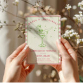 Retro Margs & Matrimone Bachelorette Einladung