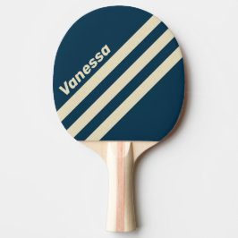 Retro-Marine-Fade mit drei gewinkelten Streifen un Tischtennis Schläger