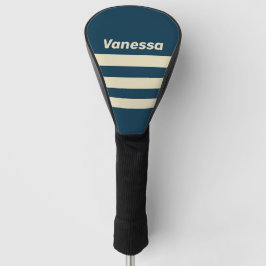 Retro-Marine-Fade-Streifen mit Namen Golf Headcover