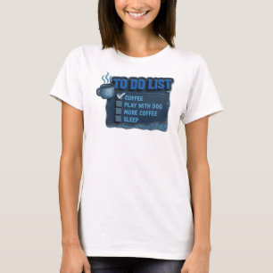 Retro-Marine-Kaffee SPIEL MIT HUND Kunstkompositio T-Shirt