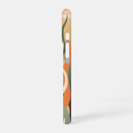 Retro Marine Plants iPhone 16 Hülle (Linke Seite)