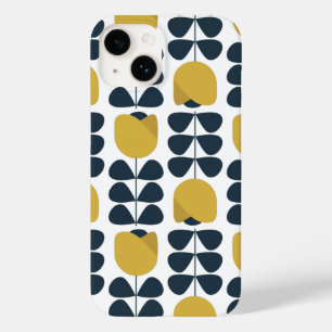 Retro-Marine- und gelbes Blumenmuster Case-Mate iPhone 14 Hülle