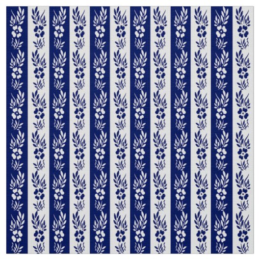 Retro Marinemit blumenmuster Stoff (Muster)