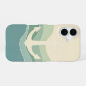 Retro Maritime Anchor iPhone 16 Hülle (Rückseite (Horizontal))