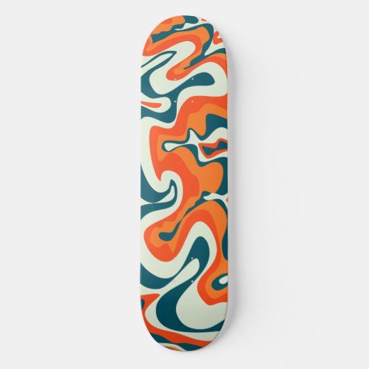 Retro-Marmor-60er Skateboard (Vorderseite)