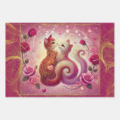 Retro Maroon Cat - Geschenkpapier Set (Vorderseite 2)