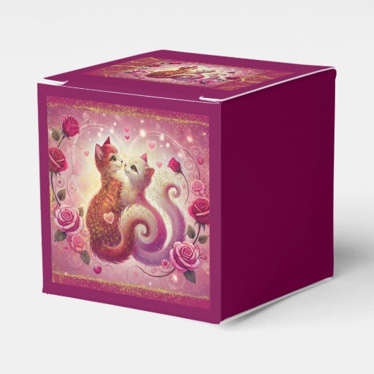 Retro Maroon Cat - Geschenkschachtel (Vorderseite)