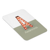 Retro Marquee Letter A Personalisiert Magnet (Rechte Seite)