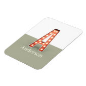 Retro Marquee Letter A Personalisiert Magnet (Linke Seite)
