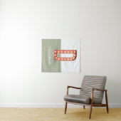 Retro Marquee Letter D Personalisiert Wandteppich (Beispiel (Horizontal))