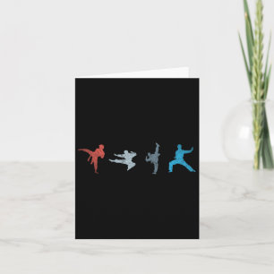 Retro Martial Arts Athlete Geschenk Karate Karte