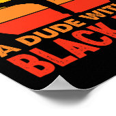 Retro Martial Arts Black Belt Karate Poster (Ecke)