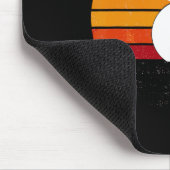 Retro Martial Arts Sunset Silhouette Kick - Karate Mousepad (Ecke)