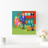 Retro Martini - Acrylmaueruhr Quadratische Wanduhr (Zuhause)