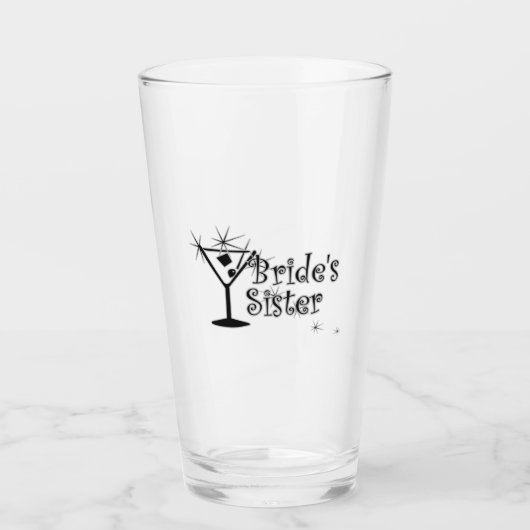 Retro Martini - Brides-Schwester Glas (Vorderseite)