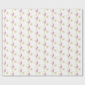 Retro Martini Cocktail Glass Festival Rosa Olive Geschenkpapier (Flach)