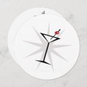 Retro Martini Cocktail Party Einladungen (Vorne/Hinten)