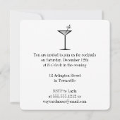 Retro Martini-Cocktail-Party Einladungen (Rückseite)