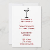 Retro Martini-Cocktail-Party Einladungen (Rückseite)