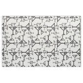 Retro Martini-Gläser Schwarz & Weiß Martini-Geträn Stoff (Fat Quarter (45,7 x 55,9 cm))