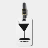 Retro Martini Glass Gepäckanhänger (Vorderseite vertikal)