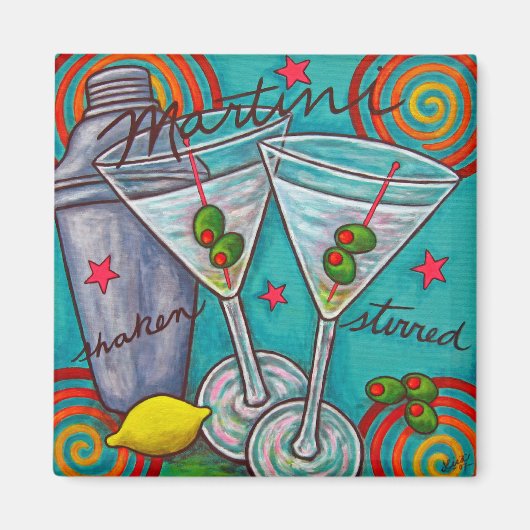 Retro Martini Magnet (Vorne)