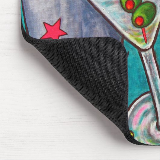 Retro Martini-Mausunterlage Mousepad (Ecke)