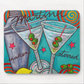 Retro Martini-Mausunterlage Mousepad (Vorne)