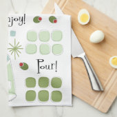 Retro Martini-Mitte des Jahrhunderts modern Geschirrtuch (Viertel Falte)