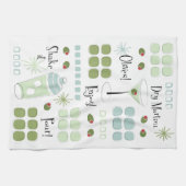 Retro Martini-Mitte des Jahrhunderts modern Geschirrtuch (Horizontal)