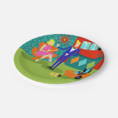 Retro Martini-Paar-Papier-Teller Pappteller (Schrägansicht)