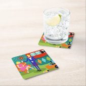 Retro Martini-Paar-Papier-Untersetzer Rechteckiger Pappuntersetzer (Vor Ort)